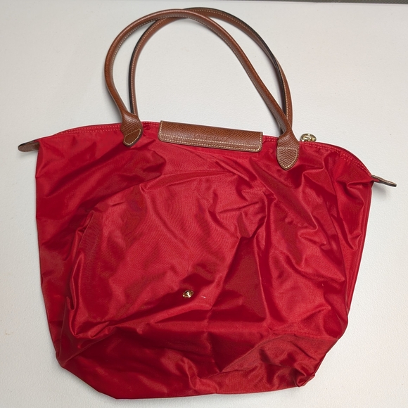 Longchamp Red and Brown Women's Tote Bag - Picture 3 of 9